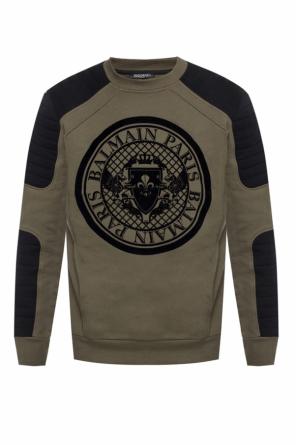 Sweatshirt with a velvet logo, zdjęcie 1 Sweatshirt with a velvet logo od Balmain
